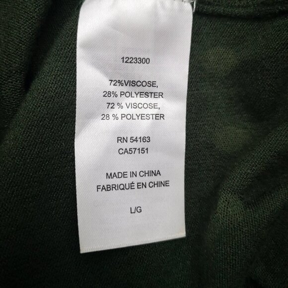 Karl Lagerfeld Paris Ladies Size Large Green Lightweight Round Neck Sweater - Picture 4 of 9